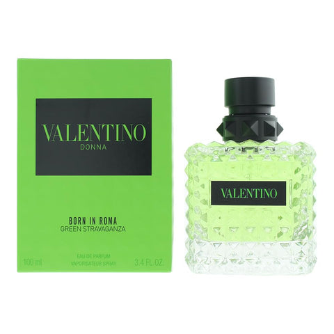 Valentino Donna Born In Roma Green Stravaganza for Women - 3.4 oz EDP Spray, Floral Fragrance