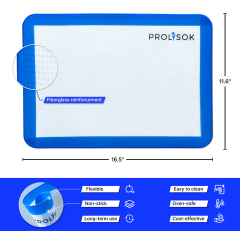 Prolisok Silicone baking mat 2pcs Set (Half-sheet)