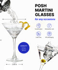 Prolisok Martini Glasses - Set of 6 - 5.4 fl oz / 160 ml