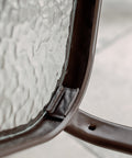 Metal Side Table Prolisok with Tempered Glass Top in Bronze (Set of 2)
