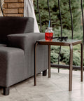 Metal Side Table Prolisok with Tempered Glass Top in Bronze (Set of 3)